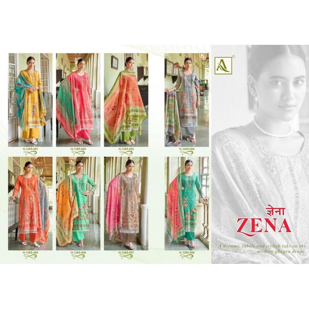 ZENA ALOK SUITS (Cotton Dupatta)