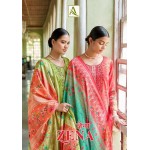 ZENA ALOK SUITS (Cotton Dupatta)