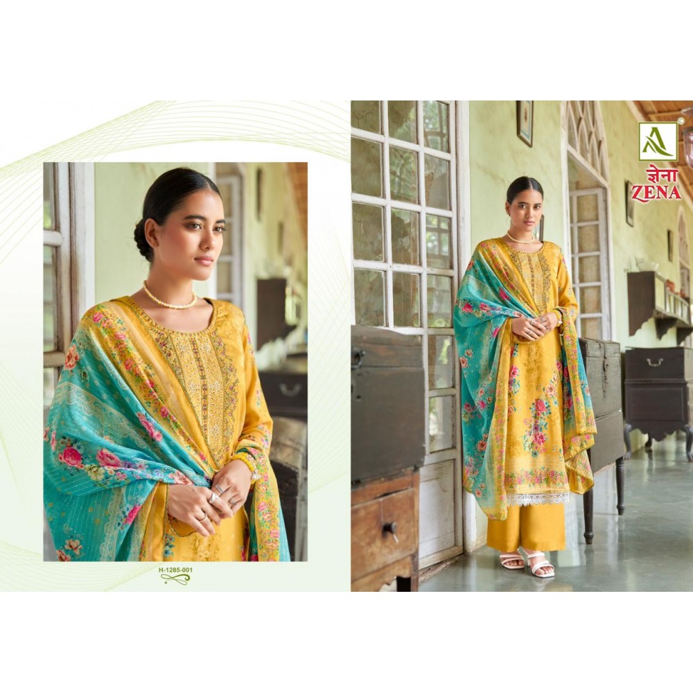 ZENA ALOK SUITS (Cotton Dupatta)