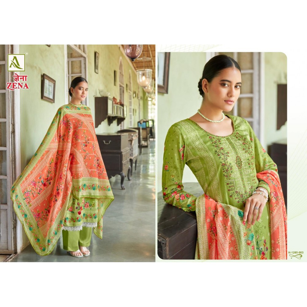 ZENA ALOK SUITS (Cotton Dupatta)