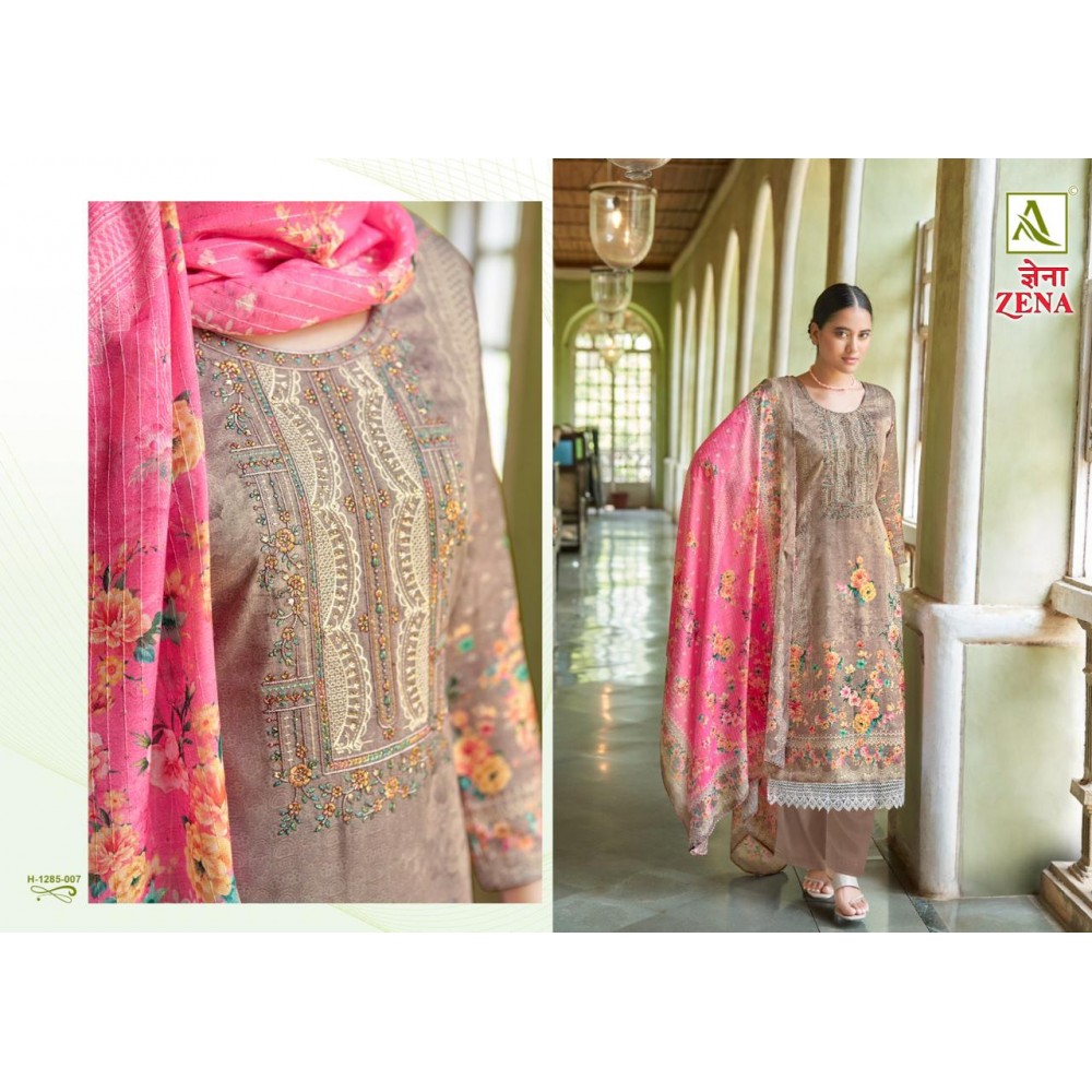 ZENA ALOK SUITS (Cotton Dupatta)