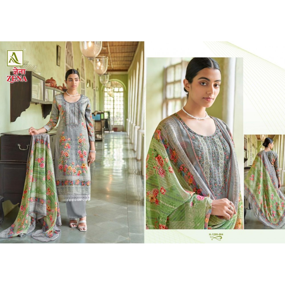 ZENA ALOK SUITS (Cotton Dupatta)