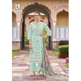 ZIAAZ ALOK SUITS (Cotton Dupatta)