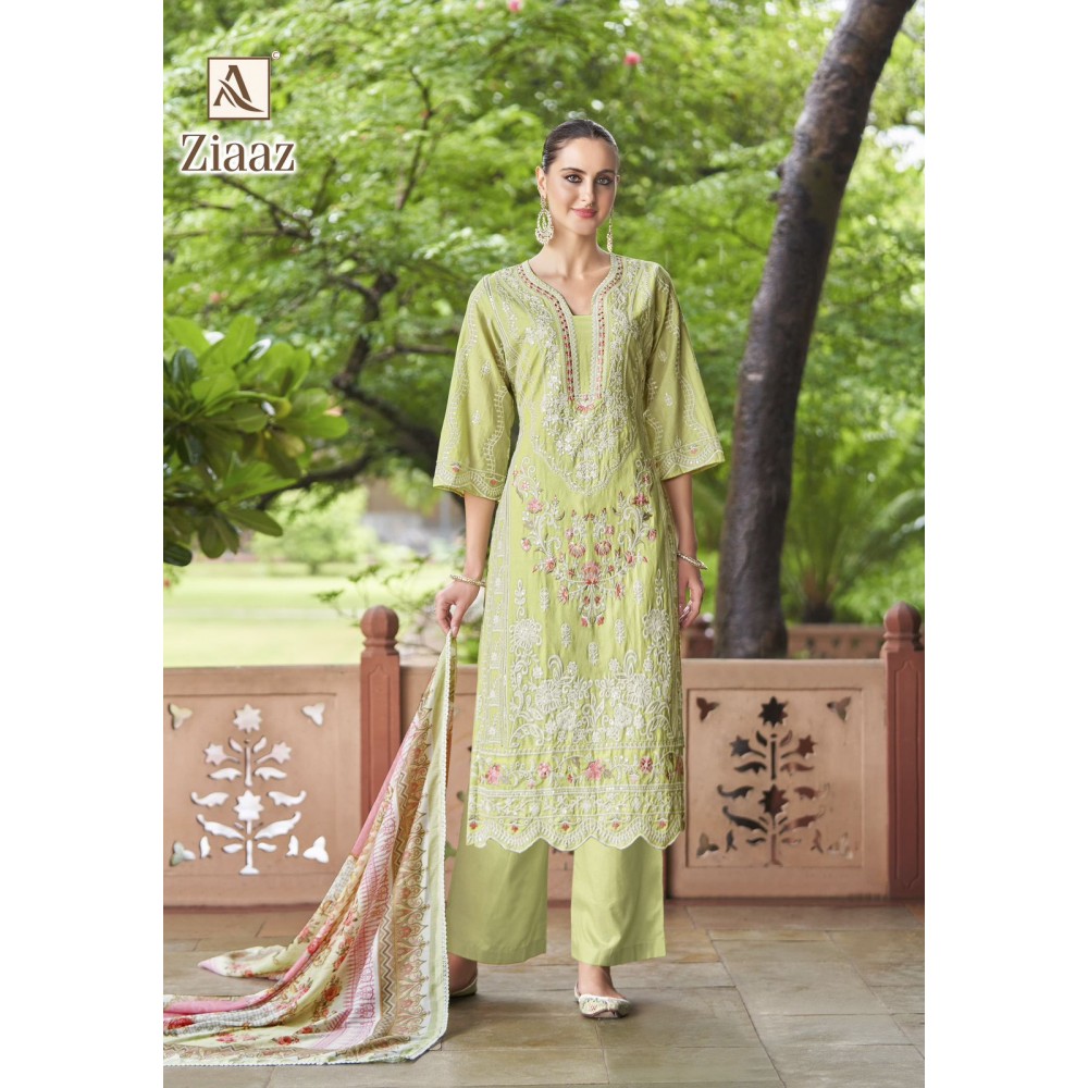 ZIAAZ ALOK SUITS (Cotton Dupatta)