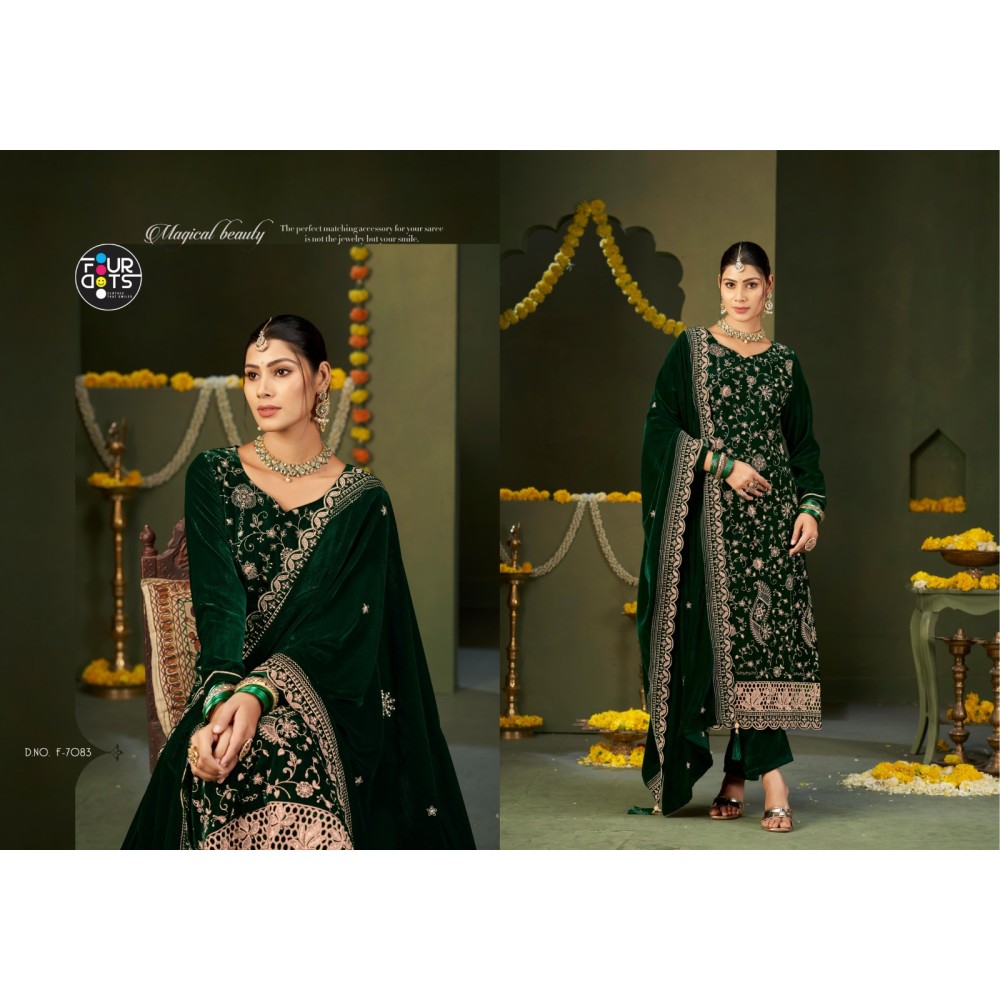 ZILPAH VELVET FOURDOTS (winter Collection)