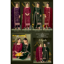 ZILPAH VELVET FOURDOTS (winter Collection)
