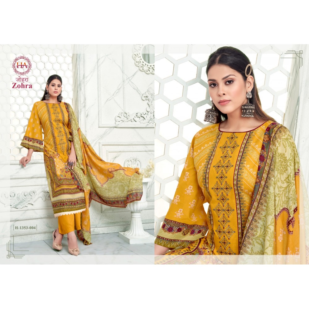 ZOHRA 3 HASHIT ALOK SUITS (Cotton Dupatta)