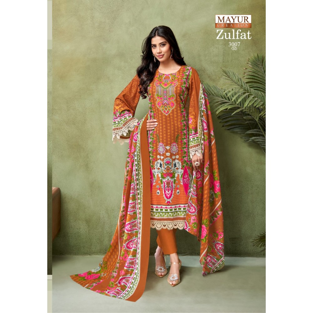 ZULFAT 3 MAYUR (Cotton Dupatta)