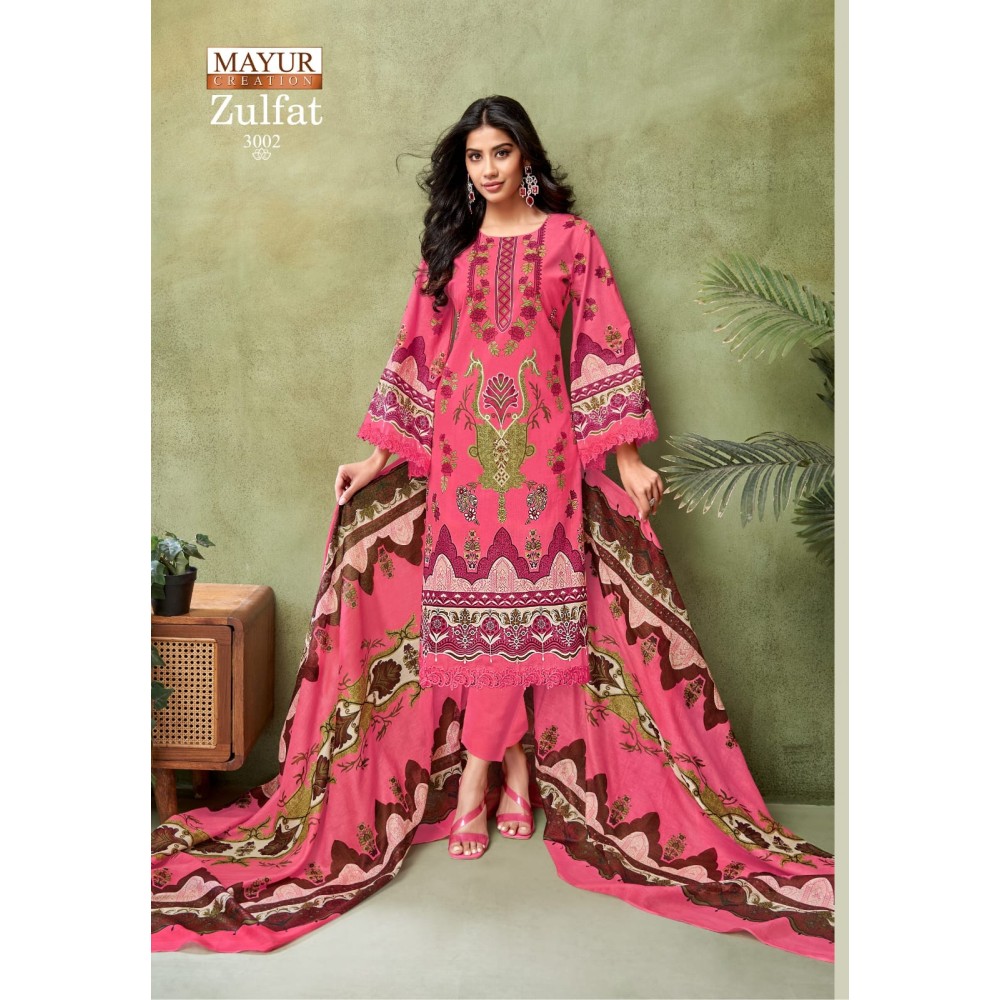 ZULFAT 3 MAYUR (Cotton Dupatta)