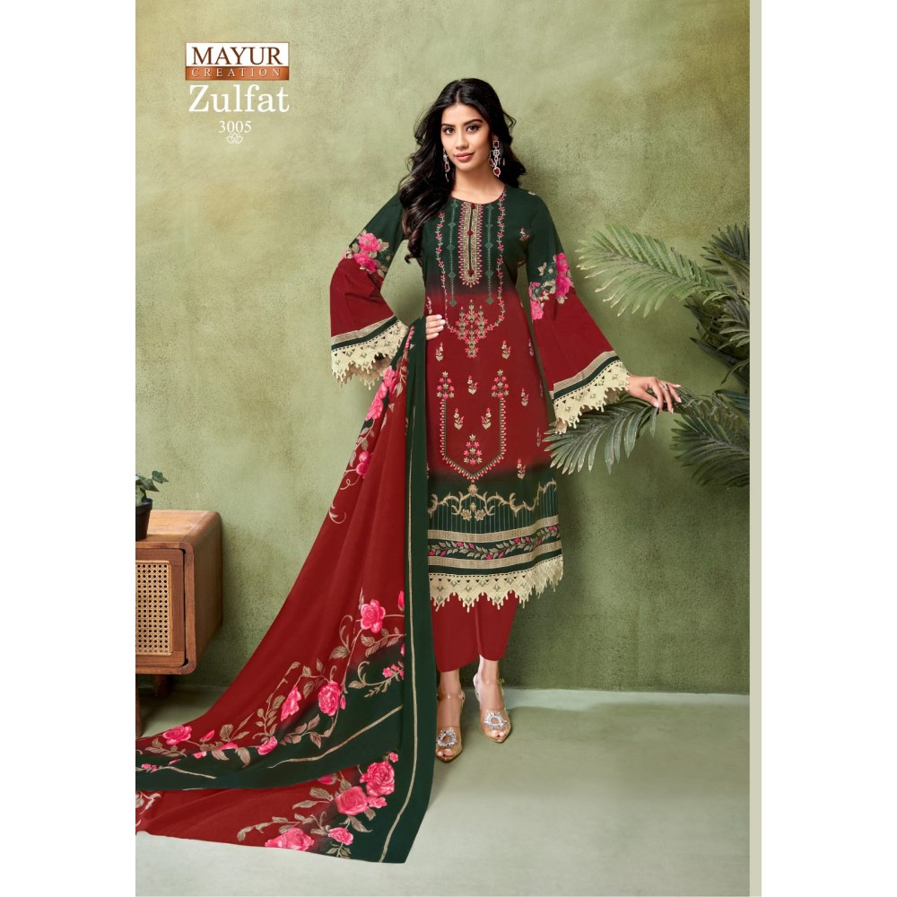 ZULFAT 3 MAYUR (Cotton Dupatta)