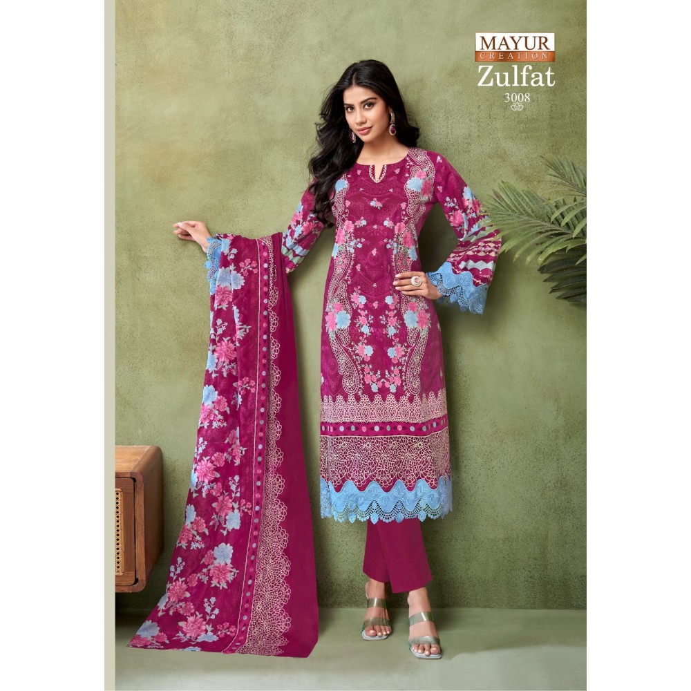 ZULFAT 3 MAYUR (Cotton Dupatta)